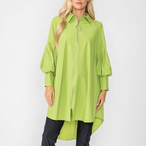 IC Collection Lime Bell Sleeve Zip Jacket | Style 5672J | NWOT | $275 Retail